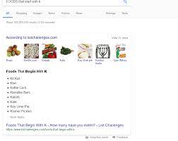 We'll show you all the veggies we found that fit the description and tell you a bit about. Foods That Start With K Facepalm