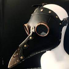 Plague Doctor Mask Hat Plague Mask Faux Leather Bird Mask Jackdaw Steampunk Masquerade Mask Halloween Costume Mask With Beak In 2021 Plague Mask Plague Doctor Mask Black Plague Doctor
