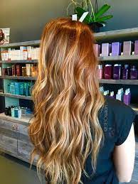Stunning Natural Red Brightened With A Blonde Babylight Balayage Bibo Salon Oakland C Red Balayage Hair Babylight Balayage Red Hair With Blonde Highlights