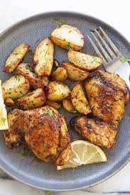 Chicken And Potatoes Easy One Pan Recipe Rasa Malaysia Easy Chicken Recipes Healthy Chicken Recipes Chicken Recipes Casserole