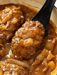 Season steaks with salt and pepper (if desired) and place in the hot skillet. Hamburger Steak With Gravy The Cozy Cook