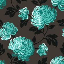 Download hd wallpapers for free on unsplash. Floral Wallpaper Teal Background