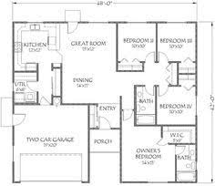 See more ideas about house plans, small house plans, 1500 sq ft house. Adobe Southwestern Style House Plan 4 Beds 2 Baths 1500 Sq Ft Plan 24 211 House Plans One Story Basement House Plans Barndominium Floor Plans
