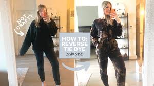 Allow bleach time to change you shirt's color. Diy Tie Dye Sweatsuit With Bleach So Easy Fun Youtube