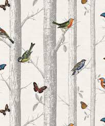 Birds And Butterflies Wallpaper Wallpaper Type Flat Smooth Paper Application Paste The Paper Pattern Match Offset Half Drop Wall Lining Pattern Wallpaper Tree Wallpaper Bird Wallpaper