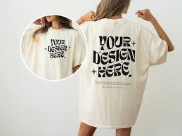 Comfort Colors Front and Back Ivory C1717 Ivory Mockup Print