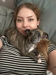 My kid Koda. He's 13 weeks Him and his brother Kenai were too cute for  Christmas!! 🤣🤣🤍 (Peep the names from Brother Bear)