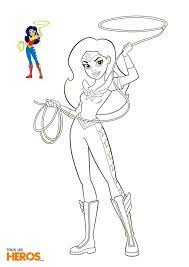 Printable wonder woman dc super hero girls. Wonder Woman Dans La Serie Animee Dc Super Hero Girls Coloriage Super Heros Coloriage Wonder Woman Coloriage