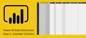 Create A Date Dimension In Power Bi In 4 Steps Step 1 Calendar Columns Radacad