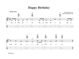 Top popular songs guitar and ukulele chords. Happy Birthday Easy Mandolin Sheet Music And Tab With Chords And Lyrics