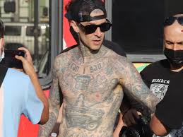 Travis landon barker is an american musician, songwriter, and record producer from california. Travis Barker Gets Kourtney Kardashian S Name Tattooed On His Chest
