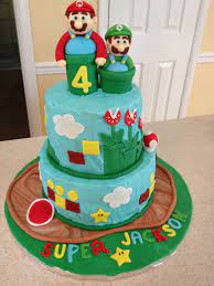 This marble buttercream cake starts with vanilla and chocolate cake batter that's swirled together and covered in creamy vanilla buttercream. Mario And Luigi Birthday Cake Buttercream With Fondant Accents Cake Mario And Luigi Birthday Cake