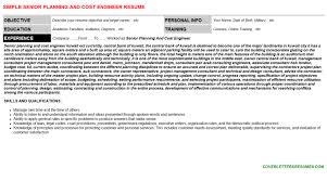 cost engineer job letter & resume template