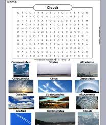 To download/print, click on the button bar on the bottom of the worksheet. Clouds This Clouds Word Search Allows Students To Actually See What The Cloud Type Looks Like As They Are Searching For It In Weather Unit Cloud Type Clouds