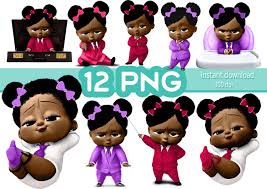 Black Boss Baby Boy Clipart African American Boss Baby Clipart Girl Boss Baby Png Images Boss Baby Files On Transparent Bacground In 2020 Boss Baby Clip Art Black Girl Art
