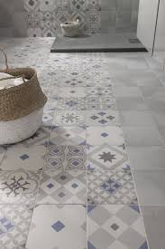 Melange De Carrelage Gris Et De Carreaux De Ciment Imitation Carreaux De Ciment Revetement Salle De Bain Sol Salle De Bain