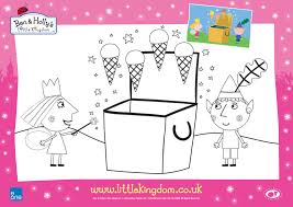 Elf ben and princess holly, the main characters of the english cartoon, possess magical powers, create unusual toys for doing good deeds, and find loyal friends. Ben And Holly Coloring Pages Coloring Home