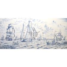 Hover over an image to see what the pdf looks like. Ship Boat Scene Tile Mural 11x5 Tiles S55 Delft Tiles