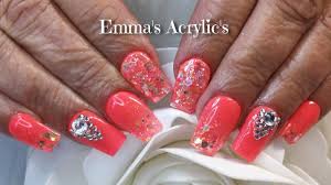 Fortunately, there are a few tricks you can use to get your acrylic nails off without making a trip to the salon. Acrylic Nails Short Bright Holiday Nails Full Set Youtube