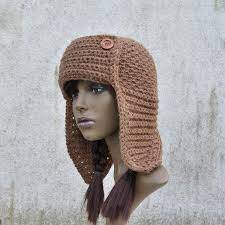 Winter Hat Crochet Pattern Chunky Hat Crochet Pattern Easy Etsy Trapper Hat Crochet Crochet Hat Pattern Crochet Hats