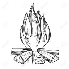 Pin By Nancy Johnson On Camping Fire Campfire Drawing Fire Drawing Hand Drawn Vector Illustrations