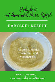 Babybrei Mit Avocado Und Hirse Mama Foodblog Babybrei Babybrei Rezepte Rezepte
