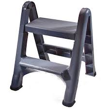 Rubbermaid 2 Tier Folding Step Stool Walmart Com Step Stool Folding Step Stool Plastic Step Stool