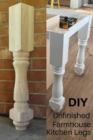 Beautiful Unfinished Farmhouse Style Kitchen Island Or Counter Height Table Legs Ad Farmhouse Farmhouse Style Kitchen Kitchen Styling Unique Dining Tables