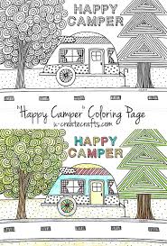 Happy Camper Coloring Page Camping Coloring Pages Coloring Pages Happy Camper Book Fair