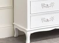 Melody Maison Pays Blanc Range-Blanc Antique, une commode 4 tiroirs