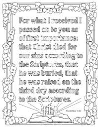 A Print And Color Page For The Bible Verse 1 Corinthians 15 3 4 Bible Coloring Pages Jesus Coloring Pages Bible Verse Coloring Page