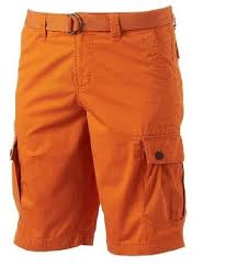 New Urban Pipeline Mens Shorts Solid Cargo Belted Cotton