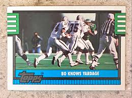 Maybe you would like to learn more about one of these? Bo Jackson 1990 Topps Los Angeles Raiders Bo Knows Yardage Football Card Kbk Sports