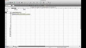 Computing The Binomial Distribution With Excel Youtube