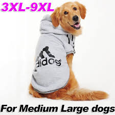 big dog clothes adidog sport hoodie medium large dog costume