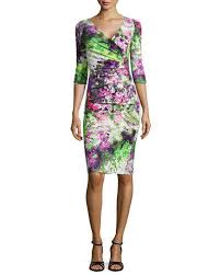 T9ga5 La Petite Robe Di Chiara Boni Floral Printed Ruched Cocktail Dress Designer Cocktail Dress Dresses Cocktail Dress