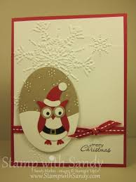 Bira 3 inch fir tree, christmas tree, christmas punch, lever action craft punch for paper crafting scrapbooking cards arts diy project 4.4 out of 5 stars 82 $18.99 $ 18. Merry Christmas From Santa Owl Christmas Cards Handmade Christmas Cards To Make Stampin Up Christmas Cards