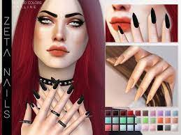We offer more custom content than any other . Sims 4 Cc Custom Content Accessories Stiletto Nails The Sims Resource Sims 4 Nails Sims 4 Piercings Sims 4 Tsr