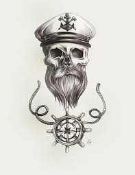 Nautical Bearded Skull Jasmine Mills Jpg 695 900 Nautische Tatowierungen Nautischer Tattoo Armel Seemann Tattoo