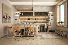 Here, we're outlining the details that make the space a lesson. Industrial Home Kitchen Design