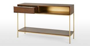 Anderson Console Table Mango Wood And Brass Made Com Console Table Brass Console Table Mango Wood