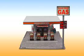 Modern Gas Station Photo Real Scale Building Kit Is A Complete Scale Model Gas Station From The Modern Era That Come Model Trains Hobby Trains Cheap Hobbies