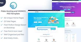 Flake Domain Hosting And Technology Psd Template