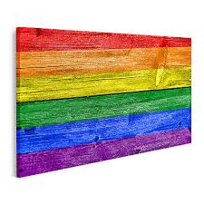 Sie ist das heute weltweit verbreitete symbol der schwulen und lesben. Bild Auf Leinwand Regenbogenflagge Auf Altem Holzplanken Hintergrund Gemalt Wand Eur 28 79 Picclick De