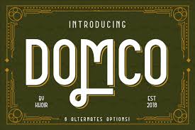 You can use these fonts to create custom styles. Domco By Khoir Available For 15 00 At Fontbundles Net Art Deco Font Best Free Fonts Serif