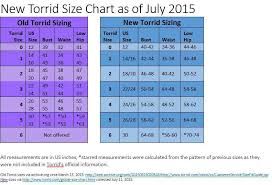 New Torrid Size Chart Vs Old Your Size May Have Changed At Torrid Check Before You Buy Online Als Torrid Clothing Size Chart Plus Size Fashion For Women