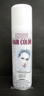 Washes out easily with shampoo and water Spray On Wash Out White Hair Color Temporary Hairspray Great Import It All