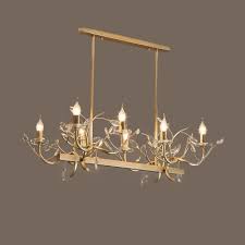 Led light wall lamp for bedroom livingroom diningroom corridor building hotel modern simple indoor decoration wall mounted gold. Traditional Linear Island Lighting With Candle 8 Heads Champagne Gold Pendant Lamp With Clear Crystal Accents Beautifulhalo Com