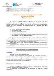 Maybe you would like to learn more about one of these? Fiche De Pra C Sentation Capes Ext Sciences Universita C Lille 1