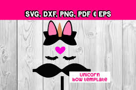 Unicorn Hair Bow Svg Template Hairbow Svg Etsy Bow Template Hair Bows Bows